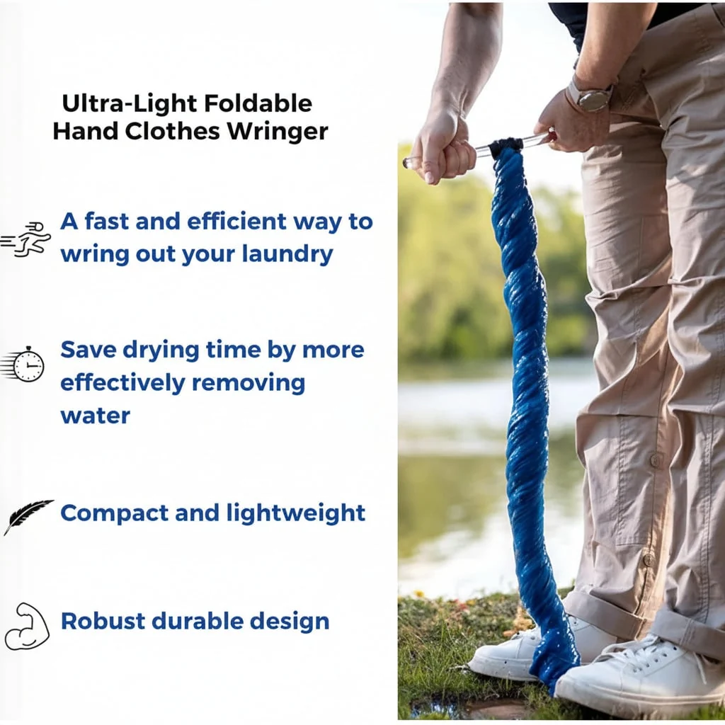 Portable Manual Clothes Wringer Efficient Laundry Water Removal - Image 6